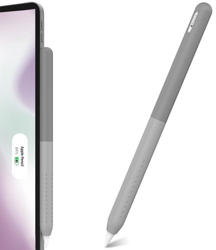 NIUTRENDZ Silicone iPencil Case Compatible with Apple Pencil 2nd Generation Case Gradient Color Protective Cover Sleeve Skin for Apple Pencil 2nd Gen (Apple Pencil 2nd Generation, Gradient Gray)