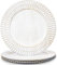 Kazozobi 13 White Chargers for Dinner Plates, Decorative Charger Plates, Plastic Charger & Service Plate 6 Pack Table Setting Bulk Wedding, Thanksgiving, Festival