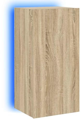 vidaXL TV-Wandschrank mit LED-Leuchten Sonoma-Eiche 40,5x35x80 cm