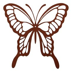 UNUS Baumstecker Rost Schmetterling 20x20 cm