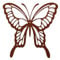UNUS Baumstecker Rost Schmetterling 20x20 cm