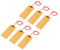 sourcing map Heater Film Heating Plate, 24V 30W Polyimide Heat Pad, Adhesive PI Heater Elements Film 100mmx45mm Heater Strip for Constant Temperature, Pack of 4