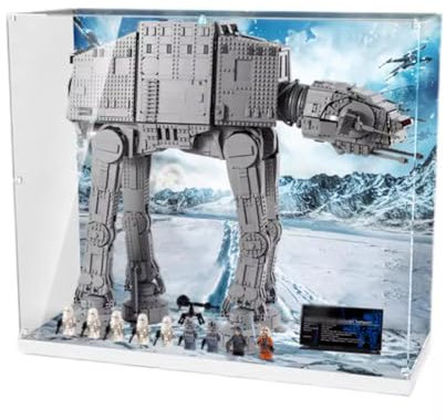 SONNIES Acryl-Vitrine für Lego 75313 at-at Armored Walking Machine, staubdichte Box, Aufbewahrungsbox, transparente Box, Displaybox kompatibel mit Lego 75313 (nur Hülle, kein Modell)
