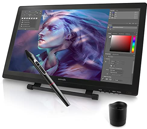 SereneLife Dual-Mode-Grafiktablett – 54,6 cm (21,5 Zoll) Kunstmonitor mit kabellosem Stylus & Touchscreen – perfekt für Zeichnen & Design, USB- und HDMI-Kabel