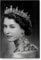 Zchdk Yhdesh Queen Elizabeth II Poster und Drucke Queen Elizabeth II Portrait Leinwand Gemälde Schwarz Weiß Wandkunst für Heimdekoration, Bild, 40 x 60 cm x 1, ohne Rahmen