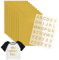 VINYL FROG Iron on Letters for Clothing 10 Sheets HTV Vinyl Gold Heat Transfer Vinyl 360 Pcs Heat Transfer Letters A-Z and Numbers 0-9 for Sport T Shirts Team Name Clothes Slogan Printing DIY Crafts