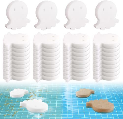 Darryy 40pcs Piscine éponge Absorbante d'huile, Absorbeur d'éponge de Piscine, éponge Absorbante d'huile pour Piscine, Spa et Piscine, Absorbeur d'éponge de Piscine