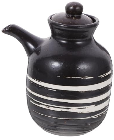 GREENADSCAPE pentola per condimento in Ceramica Decanter per Olio da Cucina Bottiglia di ampolla di aceto Dispenser per Olio di Oliva Contenitore Olio erogatore d'Acqua sciroppo Porta aceto