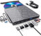 External CD/DVD Drive for Laptop, DVD Player for Laptop, 8 in 1 USB 3.0 Ultra-Slim Portable, CD Burner External Disk Drive Optical Compatible with Desktop Mac,Windows 11/10/8/7 Linux