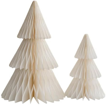Sapin de Noël en papier, petit sapin de Noël en papier décoratif pour Noël | Arbres de Noël en papier multi-couches, 2 décorations de Noël d'intérieur et de bureau
