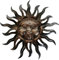Goldbach Sonne aus Metall 47cm groß Wanddeko Skulptur Garten Sonnengesicht Wandhänger