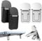 SGERUFZ 4 Pièces Rehausseurs de Clavier Portables, Auto-Adhésifs, Invisible, Pliables, Antidérapant en Silicone, Compatible (Noir, Argent)