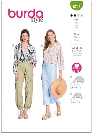 Burda Style Sewing Pattern B5745 Misses' Blouse