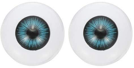 PATIKIL 24mm Safety Eyes, 2 Pcs Realistic Acrylic Eyes Plastic Half Eyeballs for Masks Halloween Props Art Craft, Dark Blue