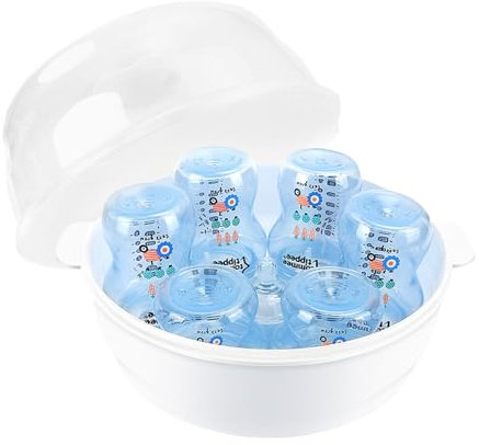 Sterilizzatore a microonde per biberon, detergente per stoviglie per la casa, vapore per biberon, resistente alle alte temperature, potenza di pulizia profonda, 21 x 21 x 17 cm, per bottiglie