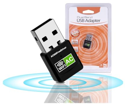 Realtek Chipset - 802.11ac - Memoria WiFi USB, adaptador de doble banda 2,4 G/5 GHz AC 600 Mbps, antena receptor WiFi para PC de sobremesa, portátil, tablet – Realtek Chipset – 802.11ac (Driver Free)