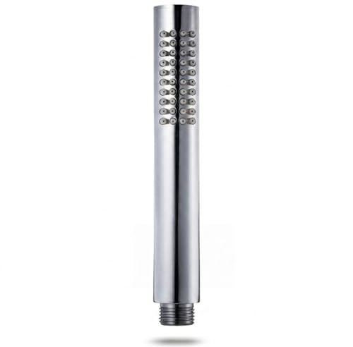 Handheld Shower Head, High Pressure Pencil Showerhead for Low Water Pressure & Bath Taps, Lightweight Anti-Scald Chrome Hand Shower, Universal Attachment for Caravan