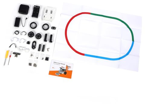 Hamwesh AI Robot Car Kit, Programmierbarer AI Robot mit Kamera für QR-Code, Gesichtserkennung, Linienverfolgung, Hindernisvermeidung, Smart Car Kit, Pädagogisches DIY-Roboter