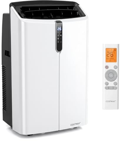 COSTWAY 12000 BTU Klimaanlage mobil mit Abluftschlauch & Fernbedienung/Wifi | Klimagerät mobil mit Kühlung, Heizung, Entfeuchtung, Ventilator & Schlafmodus, Air Conditioner leise, Kühlgerät 3,5kW