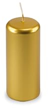 Cereria di Giorgio risthò Stumpenkerzen, Wachs, Gold, 4 x 4 x 7 cm, 12 Stück