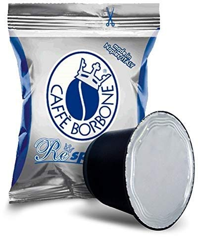 Caffè Borbone Capsules à café, compatibles avec les machines à café Nespresso - Mélange au choix : bleu, rouge, noir, or dek 500 bleu