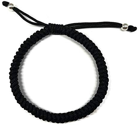 MYSTIC JEWELS by Dalia- Kabbalah Armband aus Südschnur – Unisex – verstellbar – Schutz bei schlechtem Auge, Gute Glück, Good Luck (Schwarz)