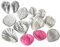 Huwaioury Silikonform für Fondant, Rose, geädert, für Kuchendekoration, 5 Stück
