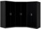 Reflect 3 Piece Bedroom Furniture Bundle - 2 Door CORNER + 2xDouble PLAIN Wardrobes (H: 180cm x W: 179cm x D: 179cm) (Black Gloss/Black Oak)