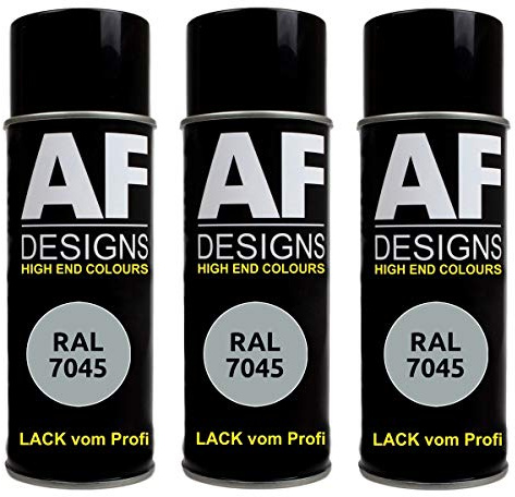 Alex Flittner Designs Lot de 3 bombes de peinture pour voiture RAL7045 Gris mat