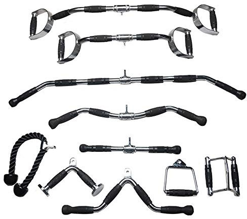 LHXFAN Griffe für Seilzüge, Kabelzüge,Rudergriff,SZ Stange, Latzugstange, Bizeps Trizeps Seil & Stange, Griff Set für Bodybuilding Krafttraining Fitness Training Gym Sport - Sattelgriff-62cm