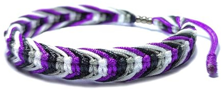 LAMIBEE Pulsera tibetana de pansexualidad bisexual LGBT con orgullo y amor | Amuleto y pulsera de cuerda bohemia para mujeres y hombres, hilo para él y ella