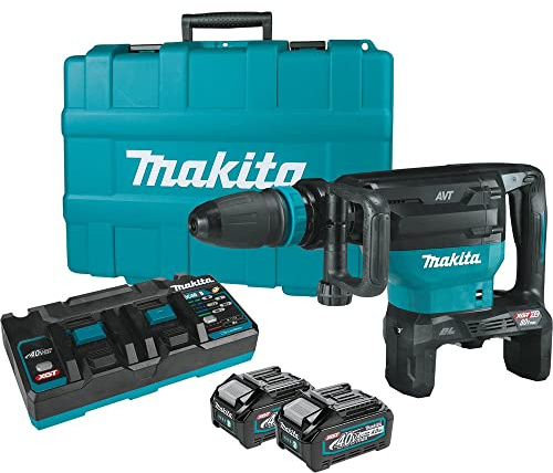 Makita 80V Max (40V Max X2) Xgt 28 Lb. Avt Demolition Hammer Kit Accepts Sds Max Bits Aws Capable