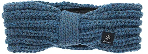 Antonio Damen Strick Stirnband mit Fleece petrol