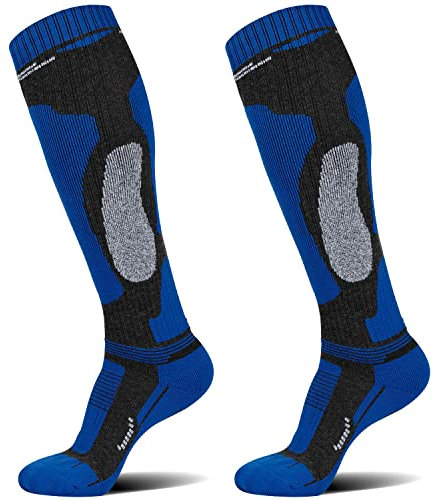 Merino Wool Ski Socks, Cold Weather Knee-High Thermal Socks for Winter, Snow, Snowboarding, Hiking