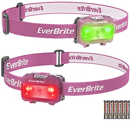 EverBrite Linterna Frontal LED, Linternas Cabeza 300 Lúmenes con 6 aaa Pilas, 5 Modos de Iluminación, Impermeable,65°Ajustable,Sensor Inteligente,Lampára de Cabeza Ideal para Correr, Acampar