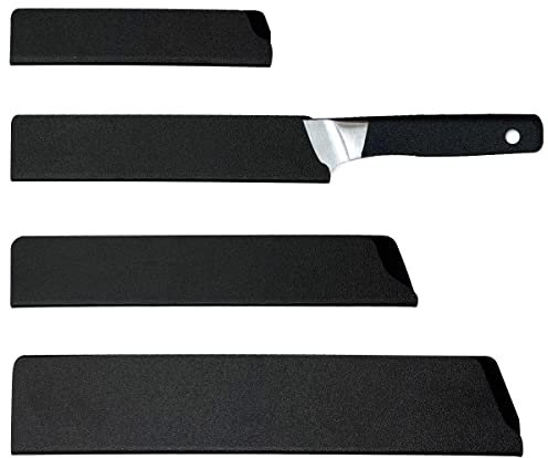 WLRAPSKY Universal Knife Edge Guards Set, Non-Scratch Felt Lining Kitchen Knives Covers,Universal Blade Cover for Chef Knives, Protect More Durable on Your Blades(4Pcs)- Not Included