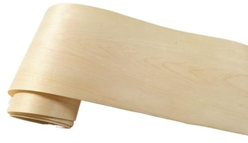 XIBIO 1 Rouleau placage d'érable Naturel 0.25mm * 21cm Haut-Parleur Bois Massif décoration Haut de Gamme Acajou Porte Meubles rénové placage
