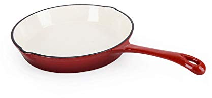 OQHAIR Sartén de Mango Largo, planchas de Hierro Fundido, sartén, Olla, sartén de Fondo Plano, sartén Antiadherente, Parrilla para bistec, Olla para cocinar
