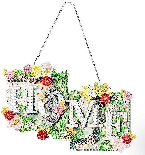 Demiawaking 5D Diamond Painting LED Girlande Diamant Malerei Deko Lampe Anhänger DIY Party Deko Kranz Tür Fenster Deko Handwerk Geschenk (A)