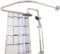 Tringle à rideau de douche en forme de U en acier inoxydable – Barre d'angle ronde, support pour salle de bain, balcon