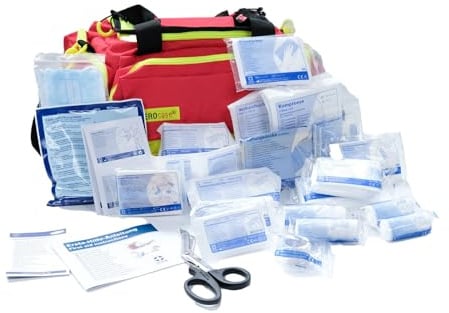 Notfalltasche gefüllt Erste Hilfe Tasche Notfalltasche mit Füllung nach DIN NORM für Betriebe Privathaushalte Büro Verwaltung öffentliche Einrichtungen (DIN 13157 Büro und Verwaltung)