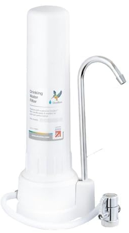 Doulton 10” Plastic Counter Top Water Filter Systems With Biotect Ultra | Reduces Contaminants, Plastic Finish, Water Filter Tap with Biotect Ultra Ceramic Candle