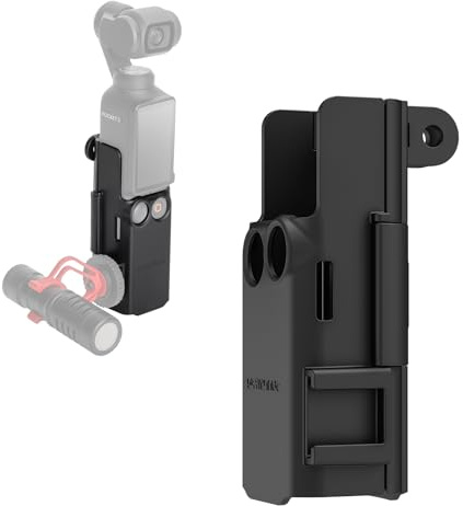 CAPART Expansion Adapter for DJI Osmo Pocket 3, Action Camera Mount with Cold Shoe, Pocket 3 Tripod Backpack Bike Mount Mic Holder Extension Bracket