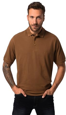 JP 1880 Menswear 712617 Poloshirt aus Baumwoll-Piqué, Übergröße L-8XL, Loden Green, 6XL