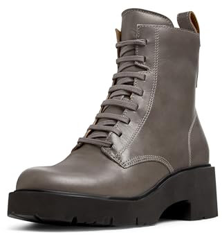 Camper Milah K400577, Botines con Cordones Mujer, Gris Medio 010, 38 EU