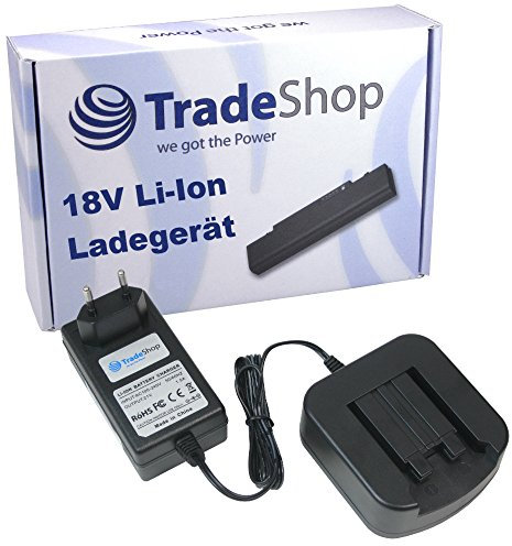 Trade-Shop 18V Li-Ion Akku Ladegerät Ladestation kompatibel mit Festool ISC 240 Li EB, ETSC 125 Li, DTSC 400 Li, RTSC 400 Li, TSC 55 Li REB