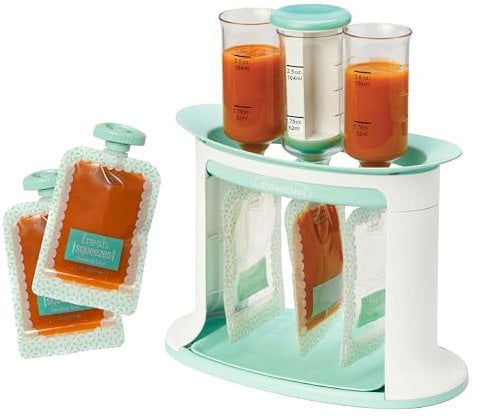 Infantino Squeeze Station, Station de Préparation des Gourdes Aves des Préparations Faites Maison pour les Bébés et Jeunes Enfants