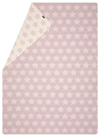 David Fussenegger leichte Kuscheldecke Sterne 140x200cm weiche Flanelldecke aus Recycling-Baumwolle nachhaltig produziert ÖkoTex100 GRS Made in Austria Farbe Hellviola