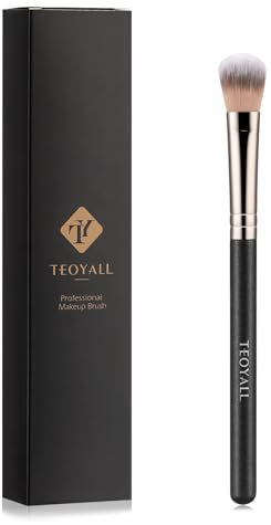 TEOYALL Tapered Setting Pinsel, kleine Plüsch fluflly synthetische Borsten Highlighter -Bürste für die Konturbronzer -Wange mit losen Pulver