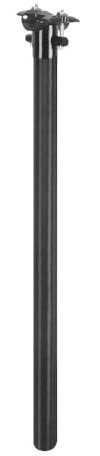 WANGSHAOWEI SattelstüTze Lange Fahrradsattelstütze aus Aluminium, 27,2/31,6/33,9 mm Durchmesser, Dropper-Sattelstütze, 580 mm SattelstüTze Gefedert(Black 31.6X500mm)